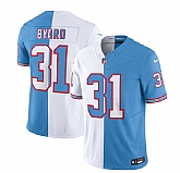 Men's Tennessee Titans #31 Kevin Byard White Blue 2023 F.U.S.E. Split Vapor Limited Throwback Jersey,baseball caps,new era cap wholesale,wholesale hats